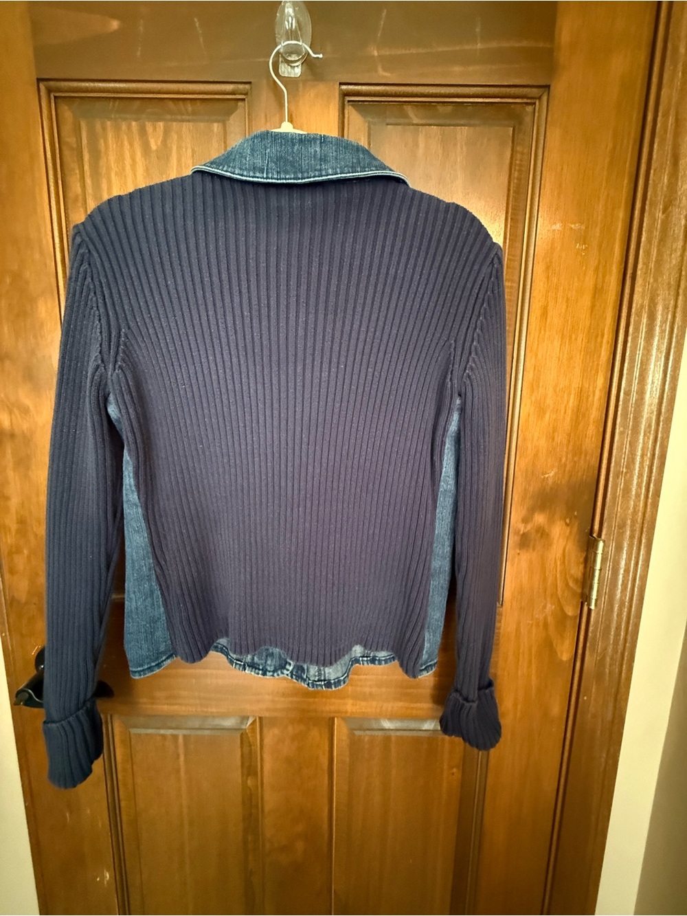Covington Navy Ribbed Knit-Back Jacket - Picture 4 of 5